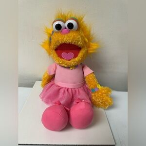 Large ZOE Plush Orange Sesame Street Place Character 15 Sea World At The Park